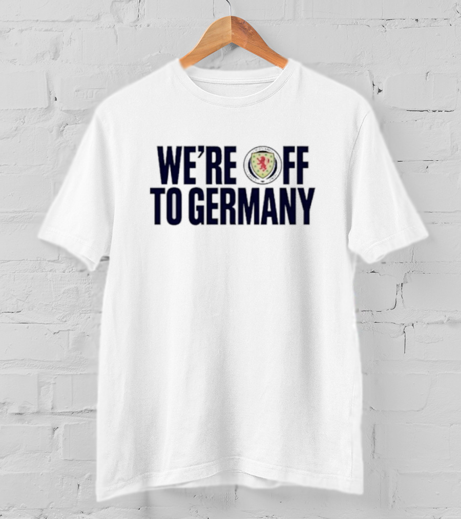 WE'RE OFF TO GERMANY Scotland Football Lion Emblem T-Shirt