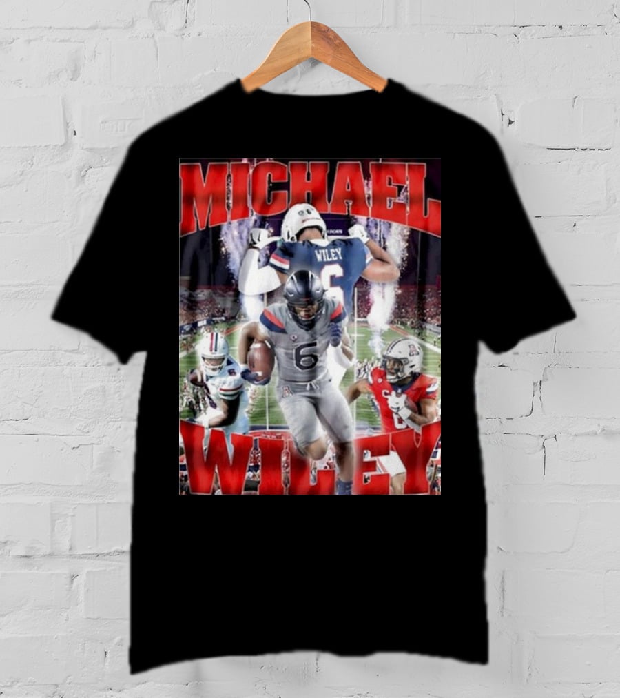 Michael Wiley Arizona Wildcats Football Dynamic On-Field Action T-Shirt