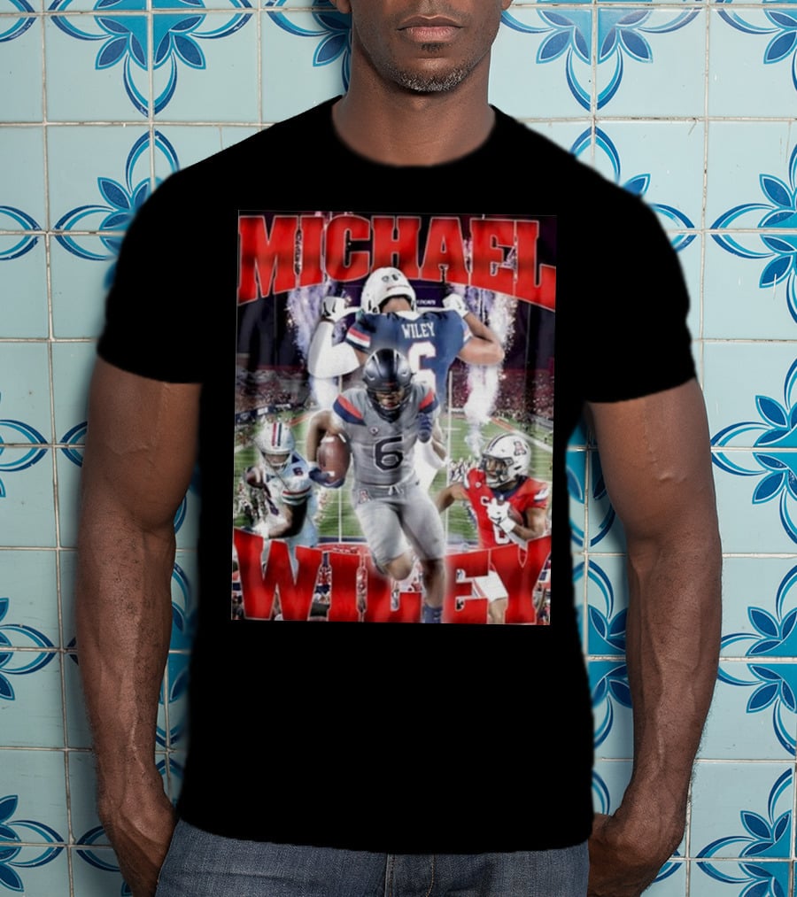 Michael Wiley Arizona Wildcats Football Dynamic On-Field Action T-Shirt