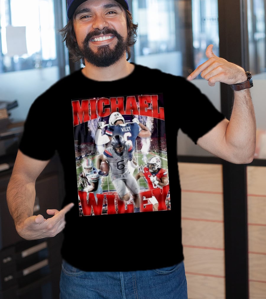 Michael Wiley Arizona Wildcats Football Dynamic On-Field Action T-Shirt