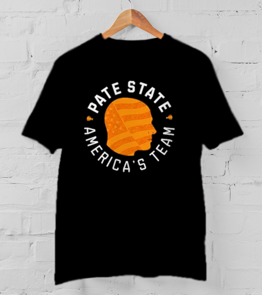 Pate State America's Team Football USA Flag Head T-Shirt