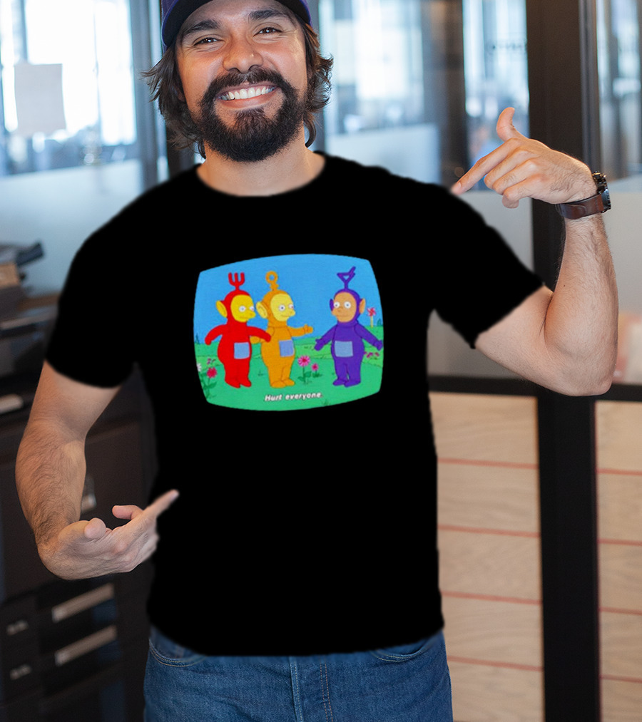 Teletubbies Meet The Simpsons Hurt Everyone Scene T-Shirt