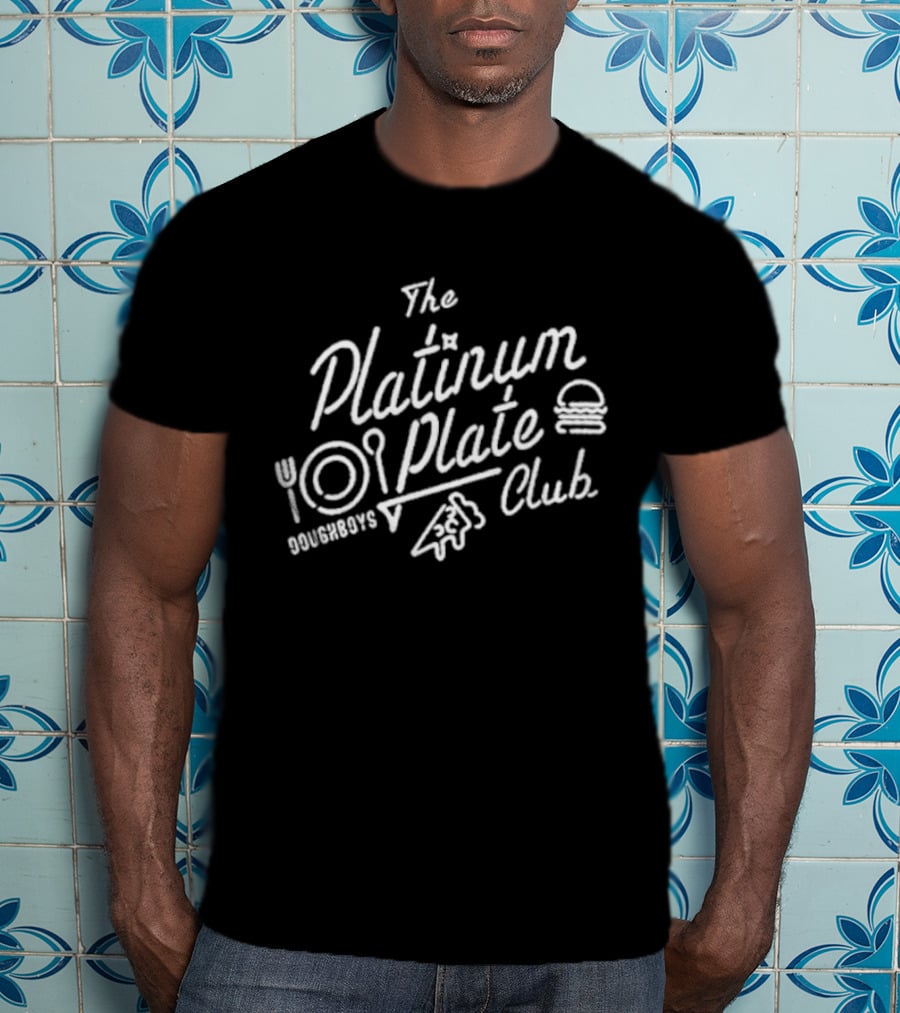 The Platinum Plate Club Doughboys Burger Pizza Utensils T-Shirt