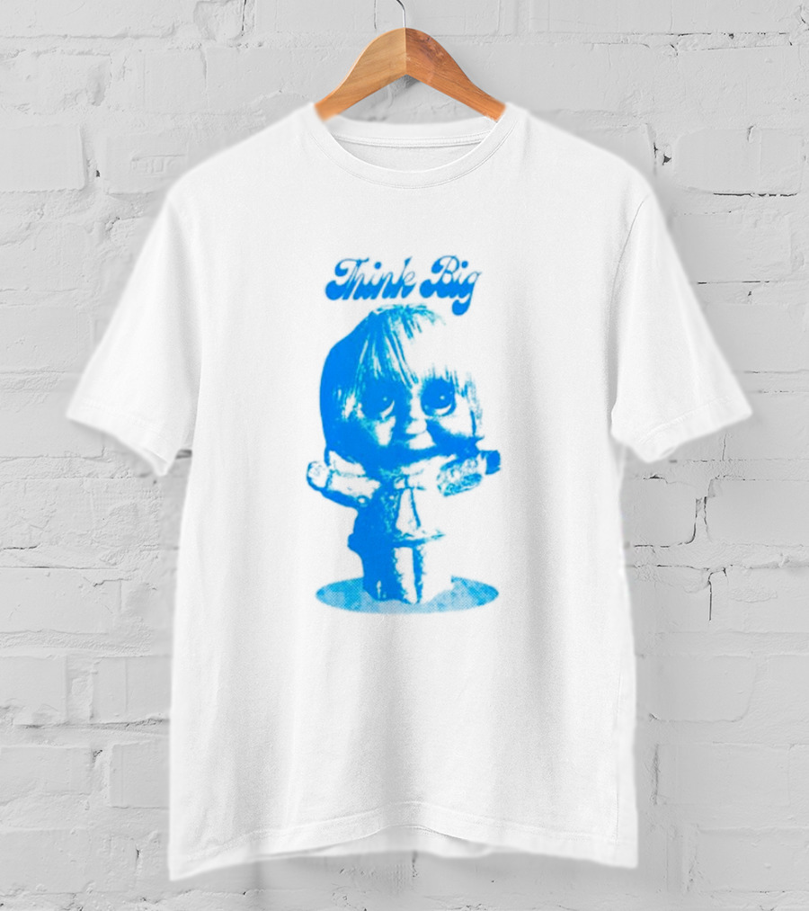 Think Big Blue Figurine With Large Eyes T-Shirt