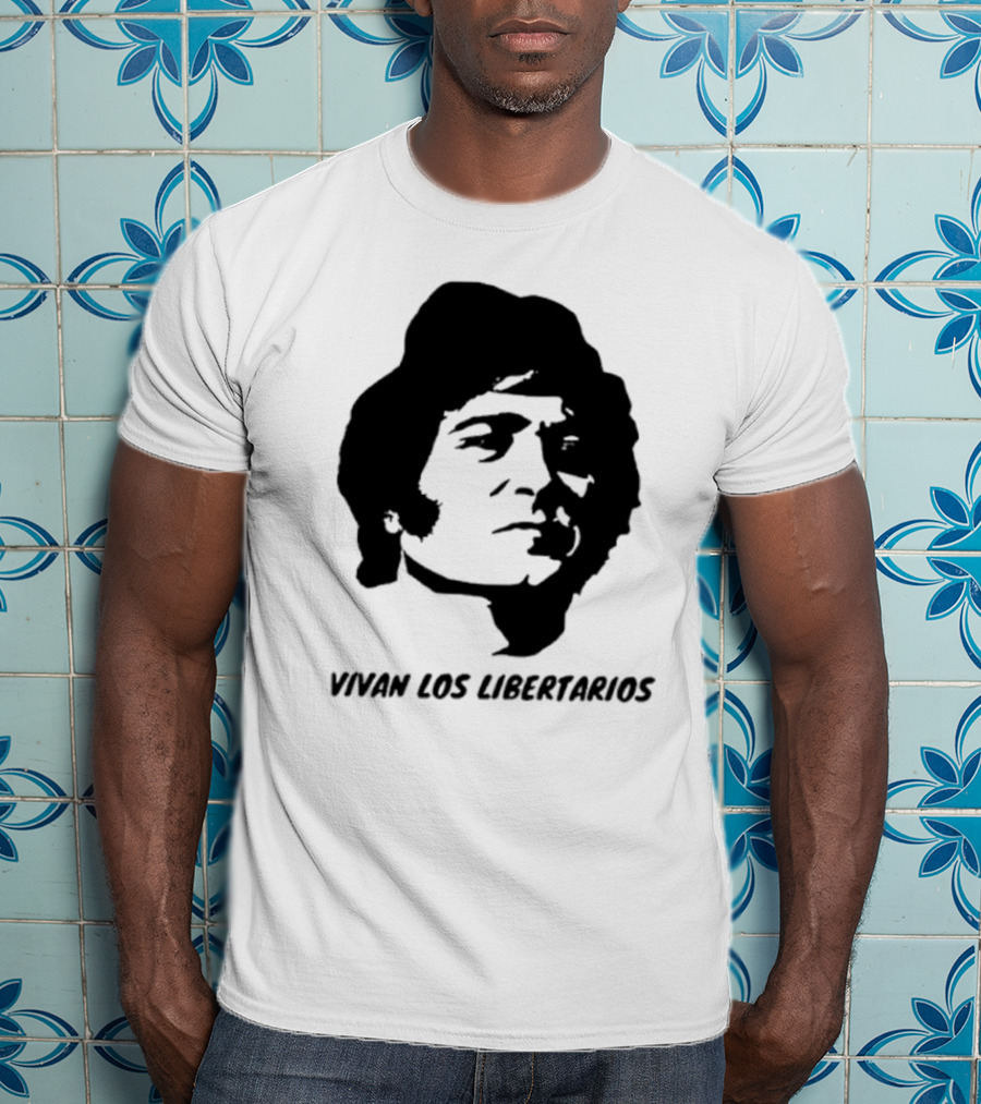 Vivan Los Libertarios Victor Jara Tribute Text T-Shirt