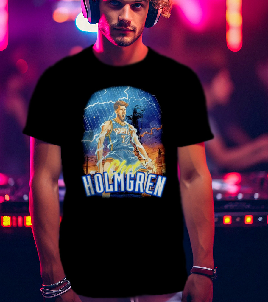 Chet Holmgren Thunder Basketball Storm Oklahoma City T-Shirt