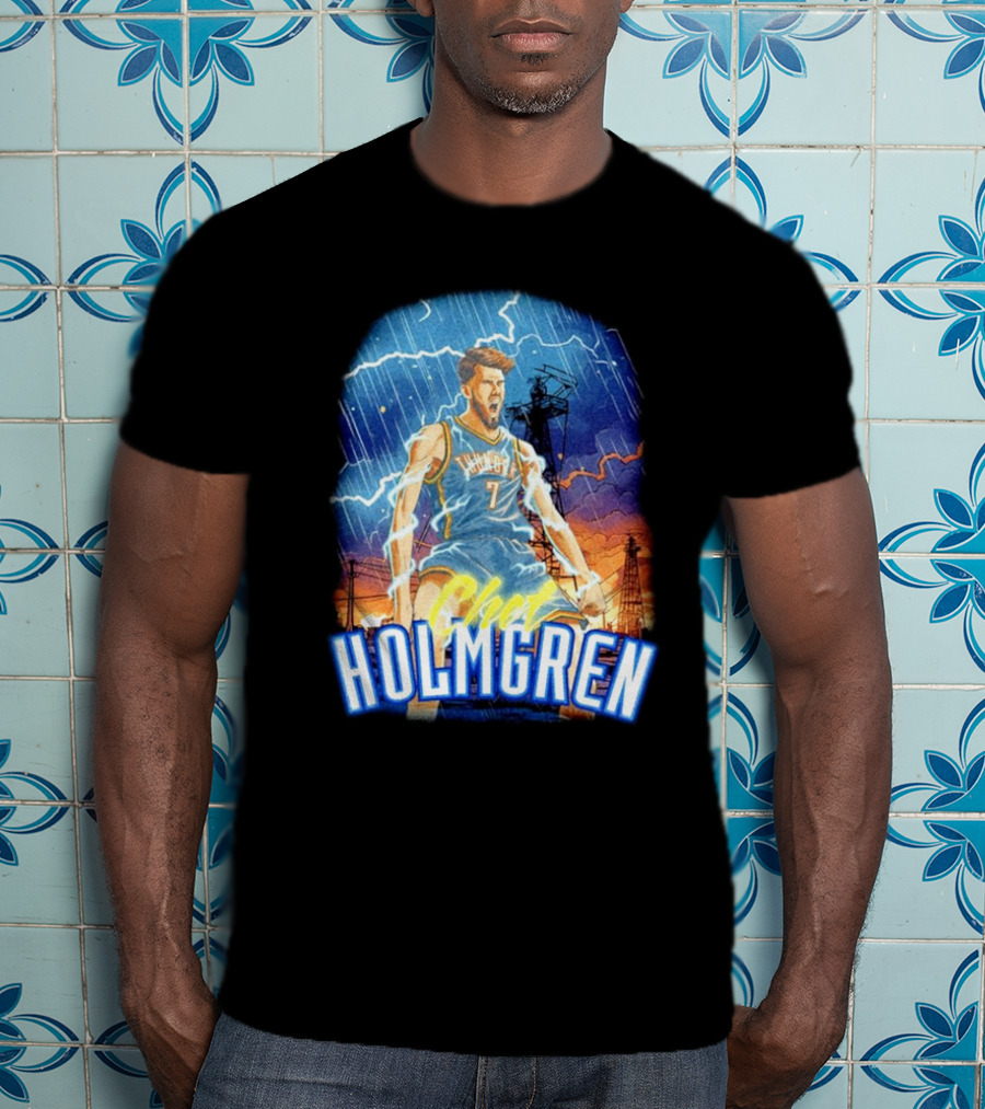 Chet Holmgren Thunder Basketball Storm Oklahoma City T-Shirt