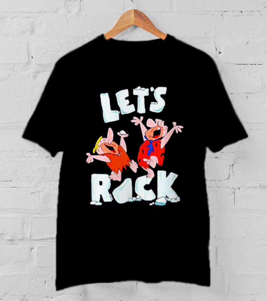 The Flintstones Let's Rock Fred And Barney Dancing T-Shirt