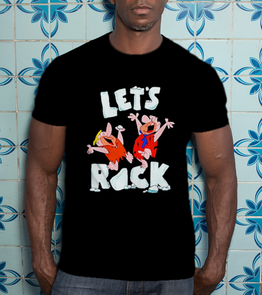 The Flintstones Let's Rock Fred And Barney Dancing T-Shirt