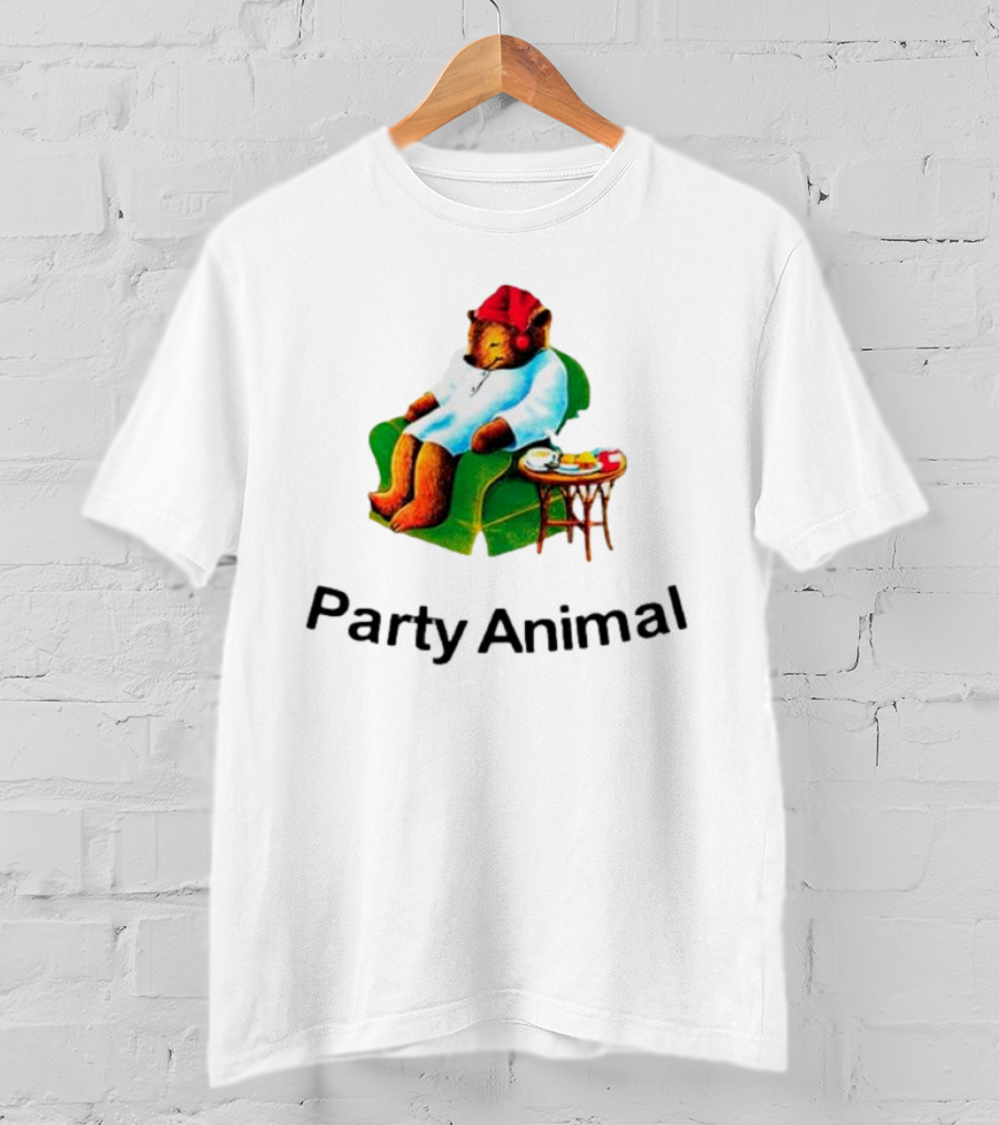 Bear In Red Hat And Robe Tea Party Animal T-Shirt