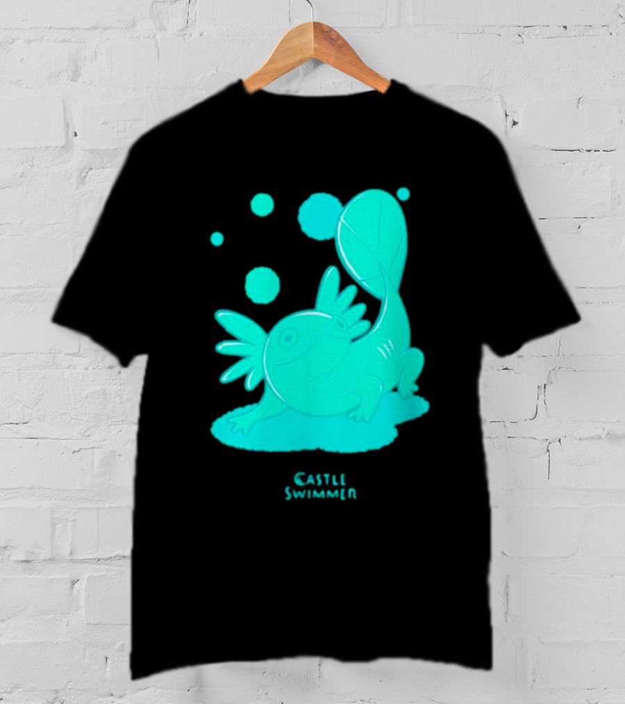 Castle Swimmer Glowing Axolotl Bubbles T-Shirt