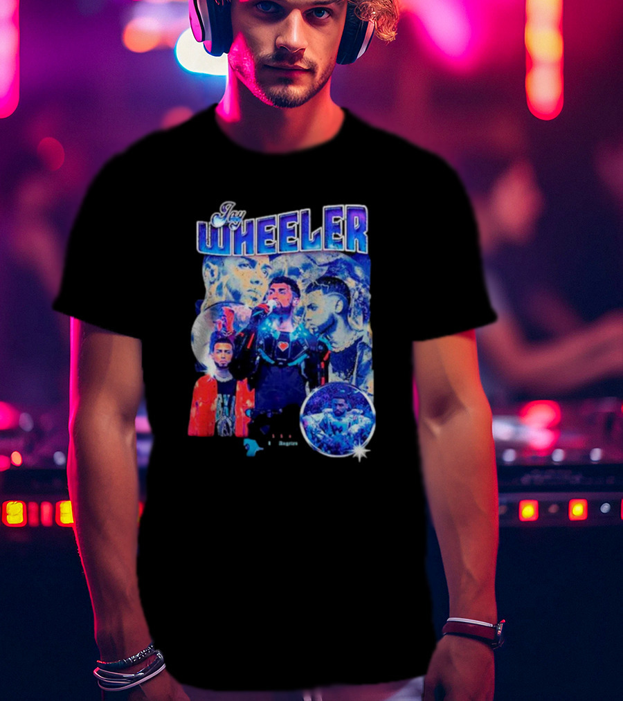 Jay Wheeler Multicolor Concert Collage And Portraits T-Shirt