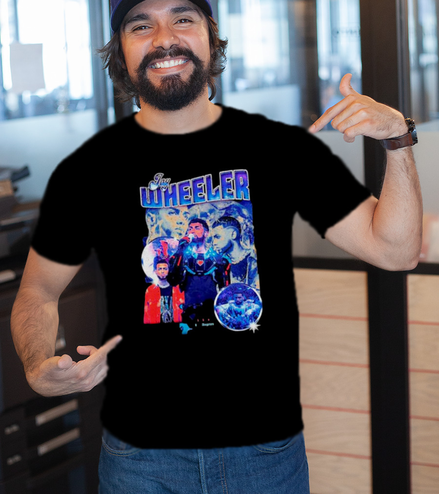 Jay Wheeler Multicolor Concert Collage And Portraits T-Shirt