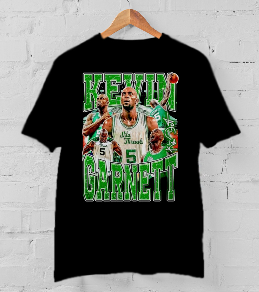 Kevin Garnett Boston Celtics Nila Threads Basketball Legend T-Shirt