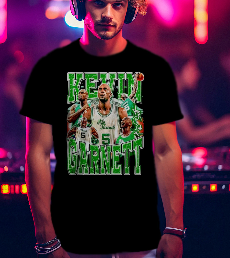 Kevin Garnett Boston Celtics Nila Threads Basketball Legend T-Shirt
