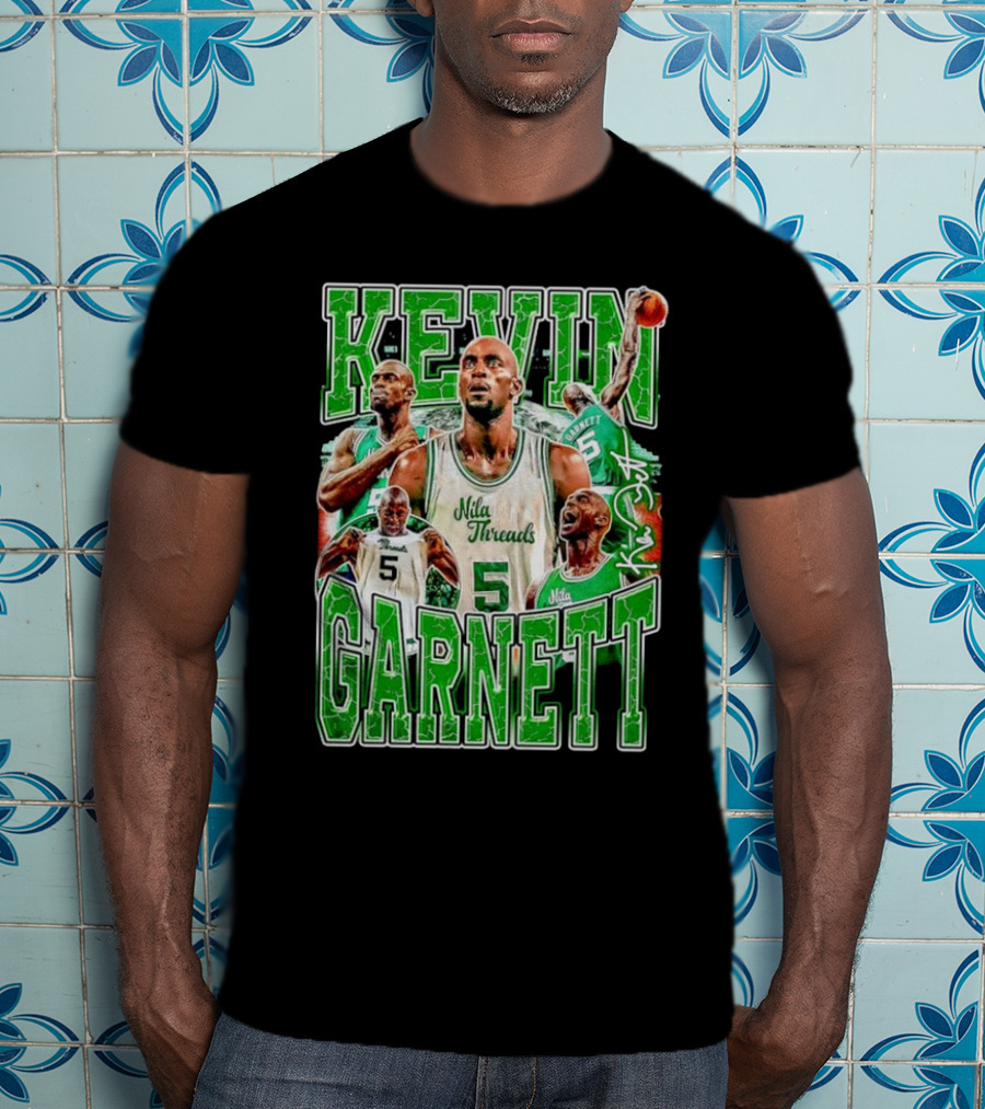 Kevin Garnett Boston Celtics Nila Threads Basketball Legend T-Shirt