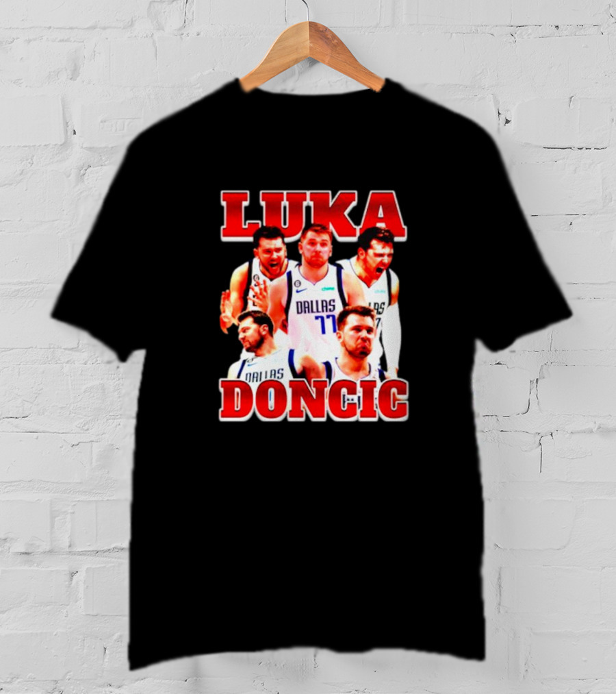 Luka Doncic Dallas Basketball Player Collage T-Shirt