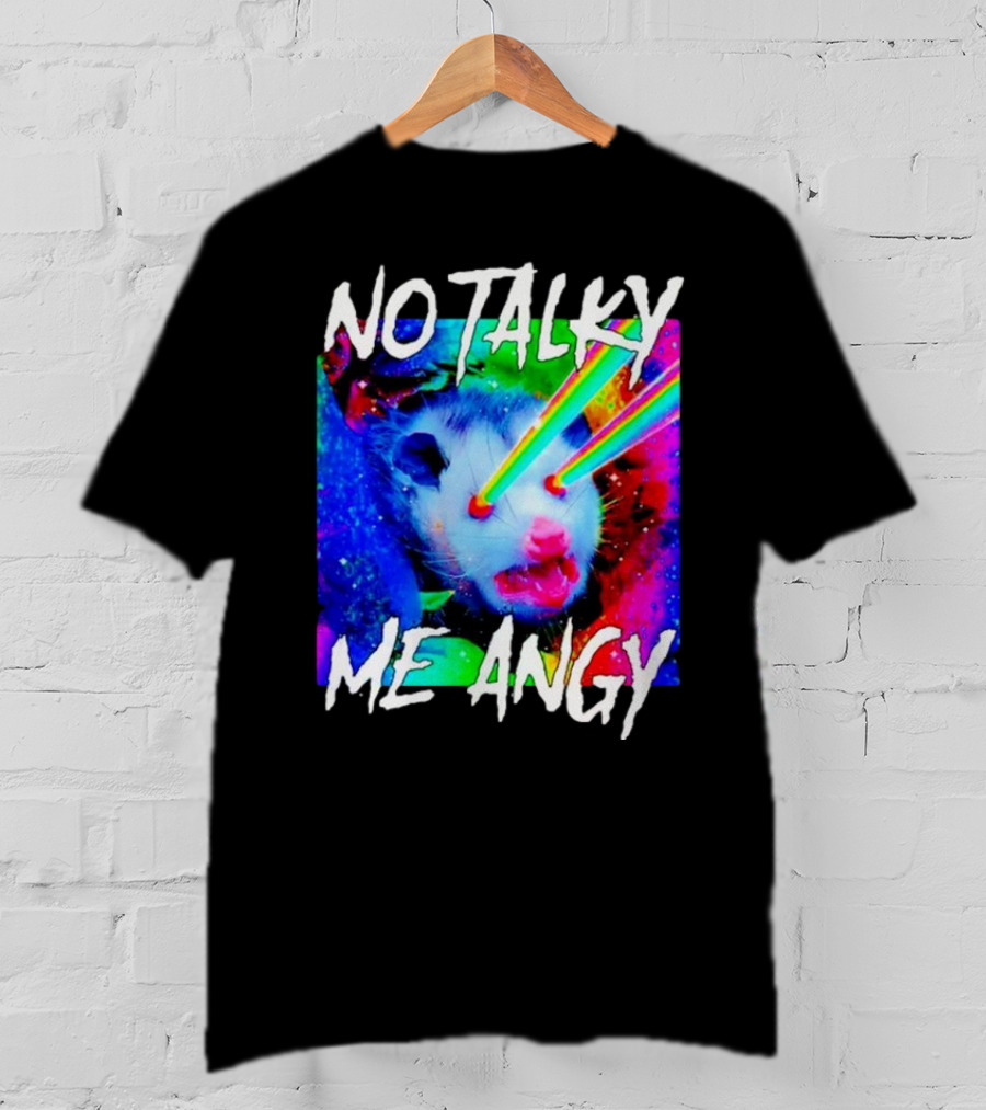 No Talky Me Angy Laser Eyes Possum T-Shirt