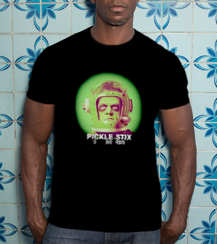 Pickle Stix Surfboards Spaceman Retro Sci-Fi Helmet T-Shirt