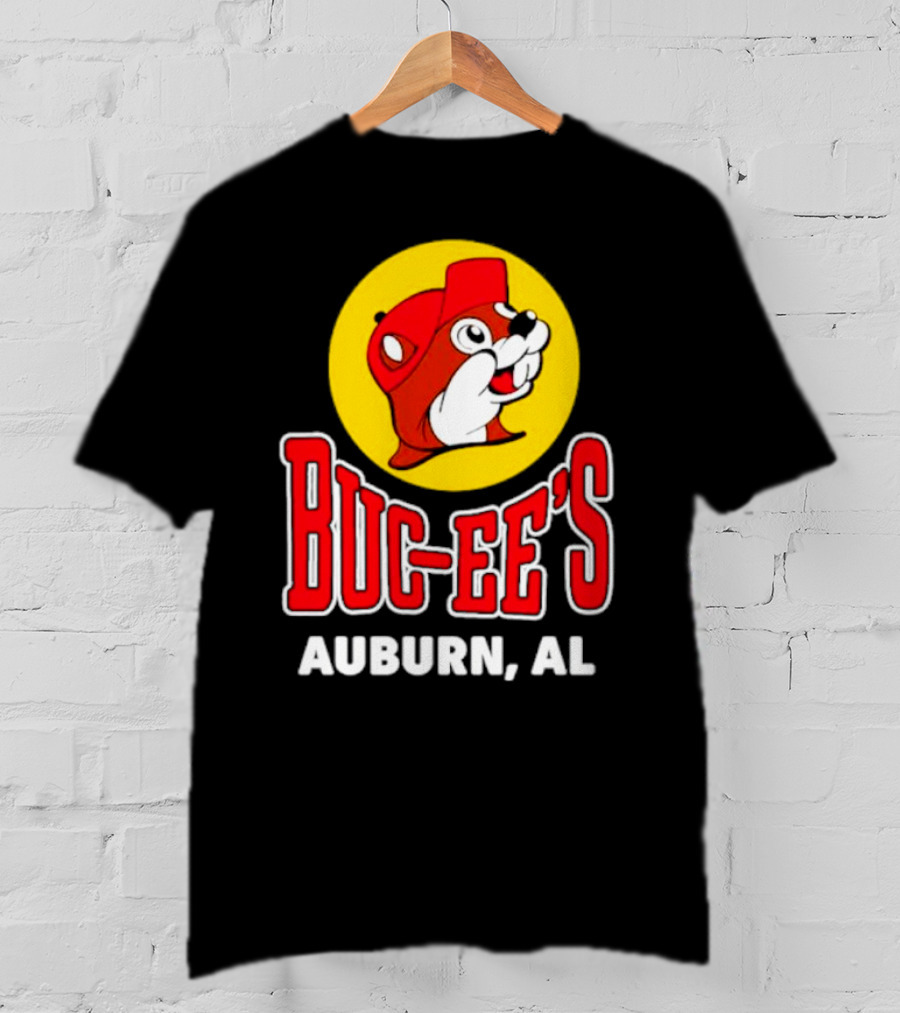 Buc-Ee's Auburn AL Logo With Cartoon Beaver Mascot T-Shirt