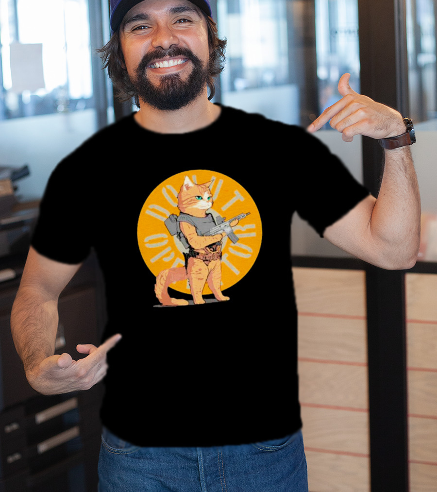 Revenge Of Squirt Cat Armed With Justice Against Dog Domination T-Shirt