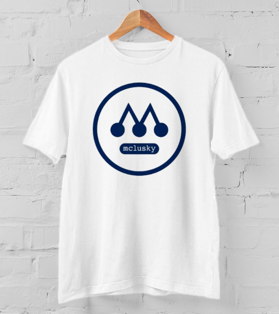 Mclusky Blue Crown Symbol With Dots T-Shirt