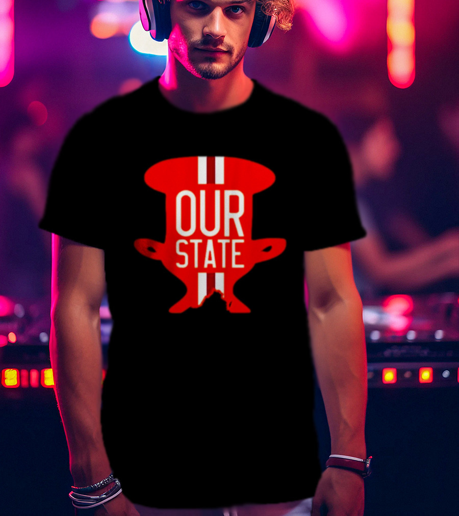 Our State Victory Celebration Red Trophy T-Shirt