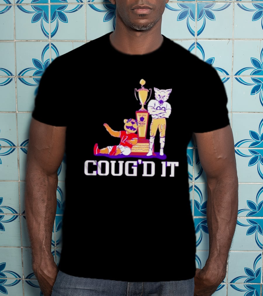 Washington Huskies Vs. Washington State Cougars Coug’d It Rivalry Trophy Victory T-Shirt