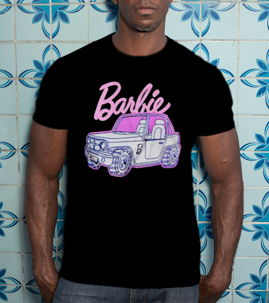 Barbie Beach Cruiser Car With Pink And White T-Shirt