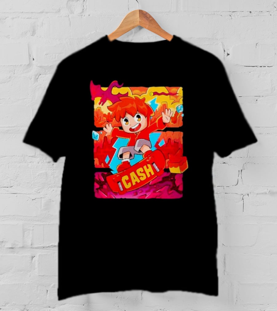 Cash And Nico Cash Red Hot Adventure With Skateboard And Dragons T-Shirt