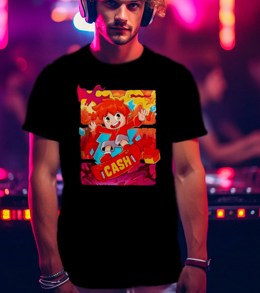Cash And Nico Cash Red Hot Adventure With Skateboard And Dragons T-Shirt