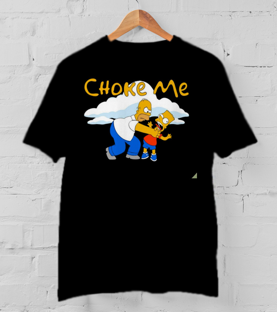 The Simpson Choke Me Bart Cloud Scene T-Shirt