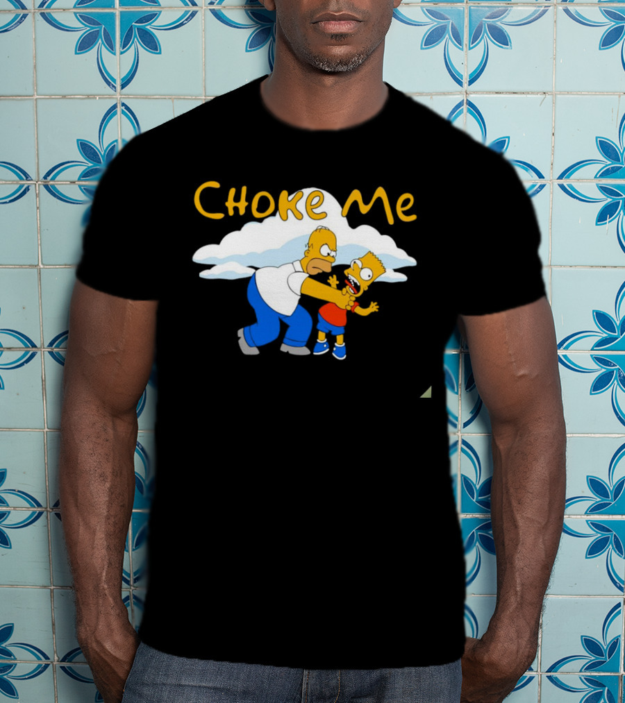 The Simpson Choke Me Bart Cloud Scene T-Shirt
