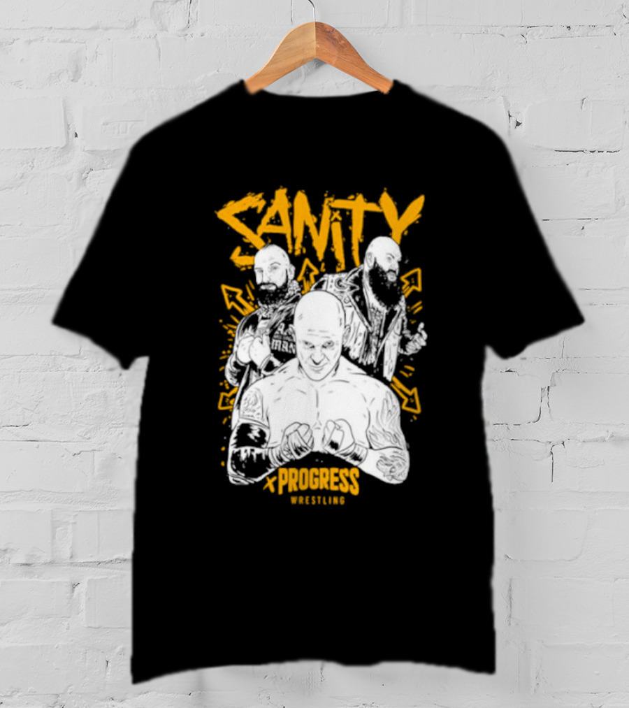Sanity X Progress Wrestling Trio Fighters T-Shirt