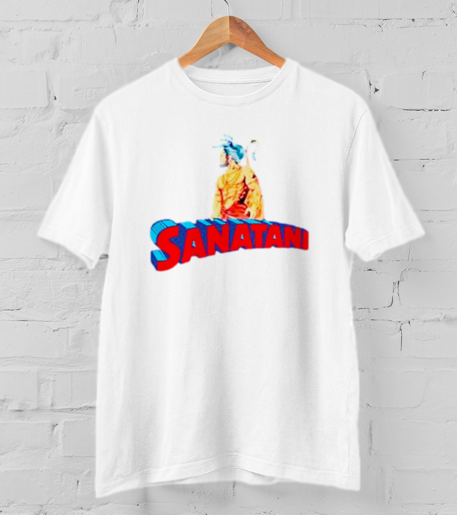 Sanatani Warrior Artwork Featuring Traditional Figure T-Shirt