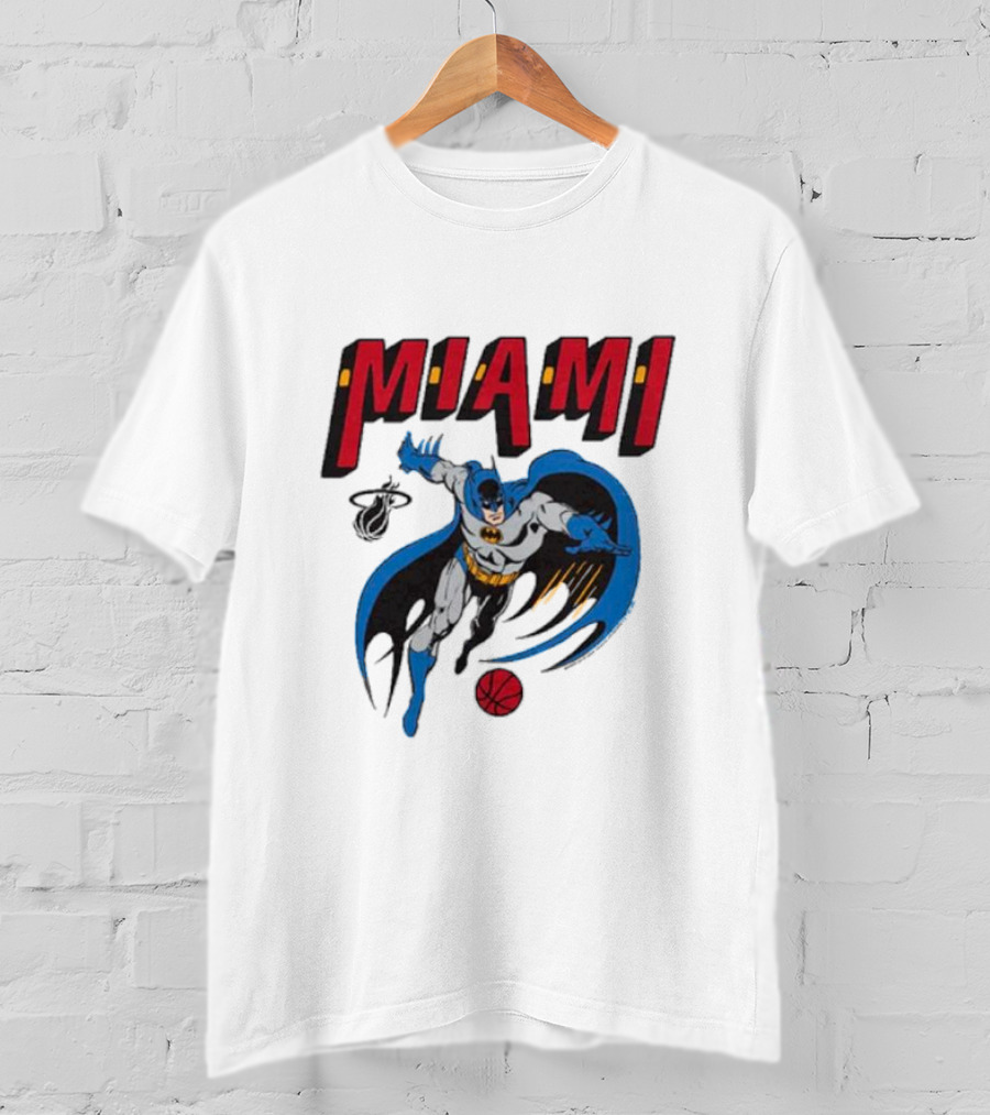 Batman Miami Heat Superhero Basketball Adventure T-Shirt