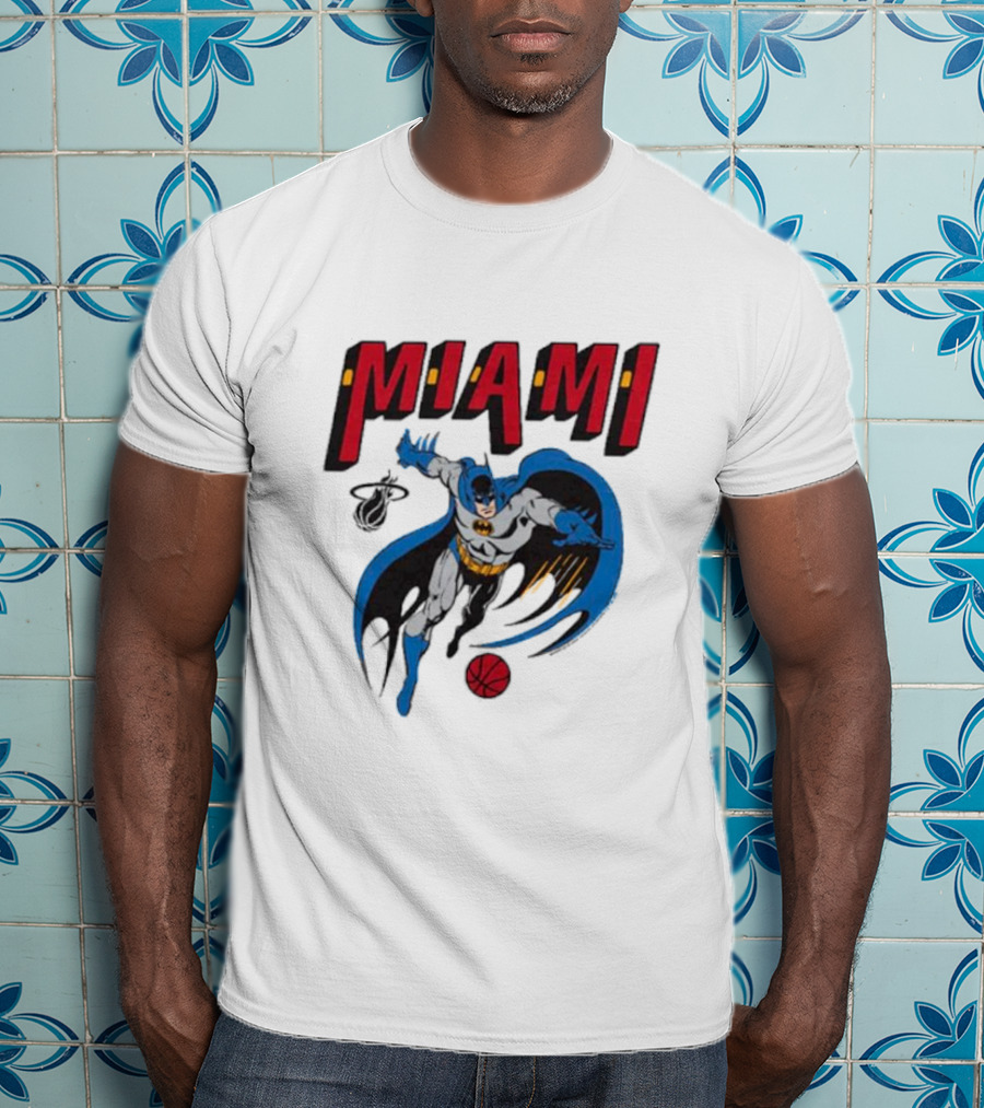 Batman Miami Heat Superhero Basketball Adventure T-Shirt