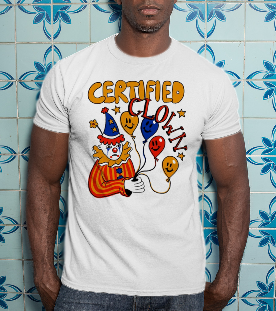 CERTIFIED CLOWN Balloons And Stars T-Shirt