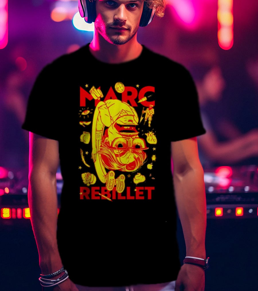 Marc Rebillet Loop Daddy Playful Cartoon Style Vibrant Colors T-Shirt