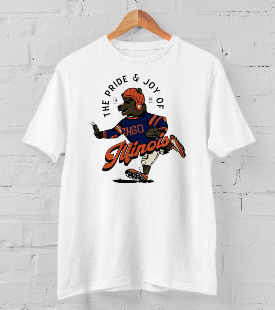 The Pride And Joy Of Illinois Bear IN Chgo Sweater With Football 1919 T-Shirt