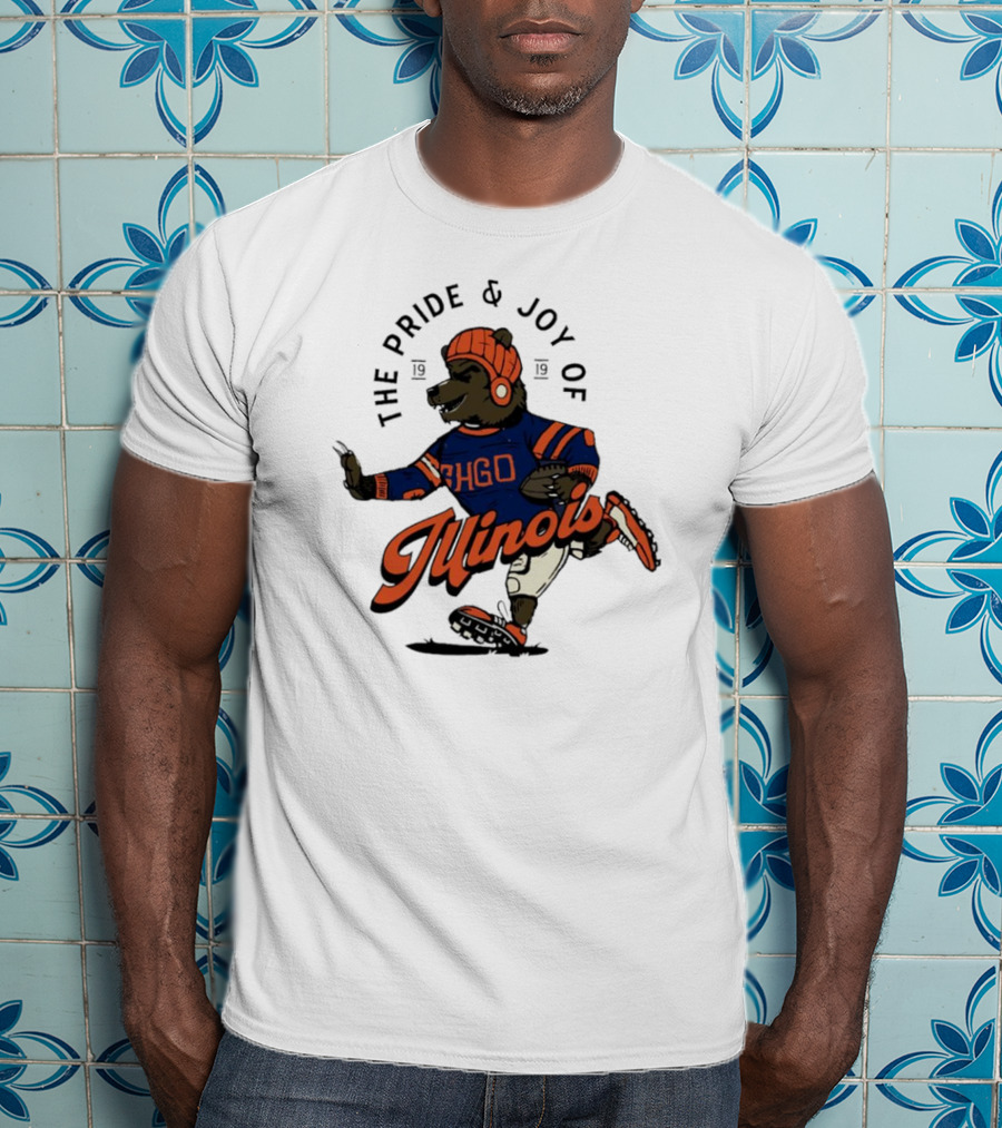 The Pride And Joy Of Illinois Bear IN Chgo Sweater With Football 1919 T-Shirt