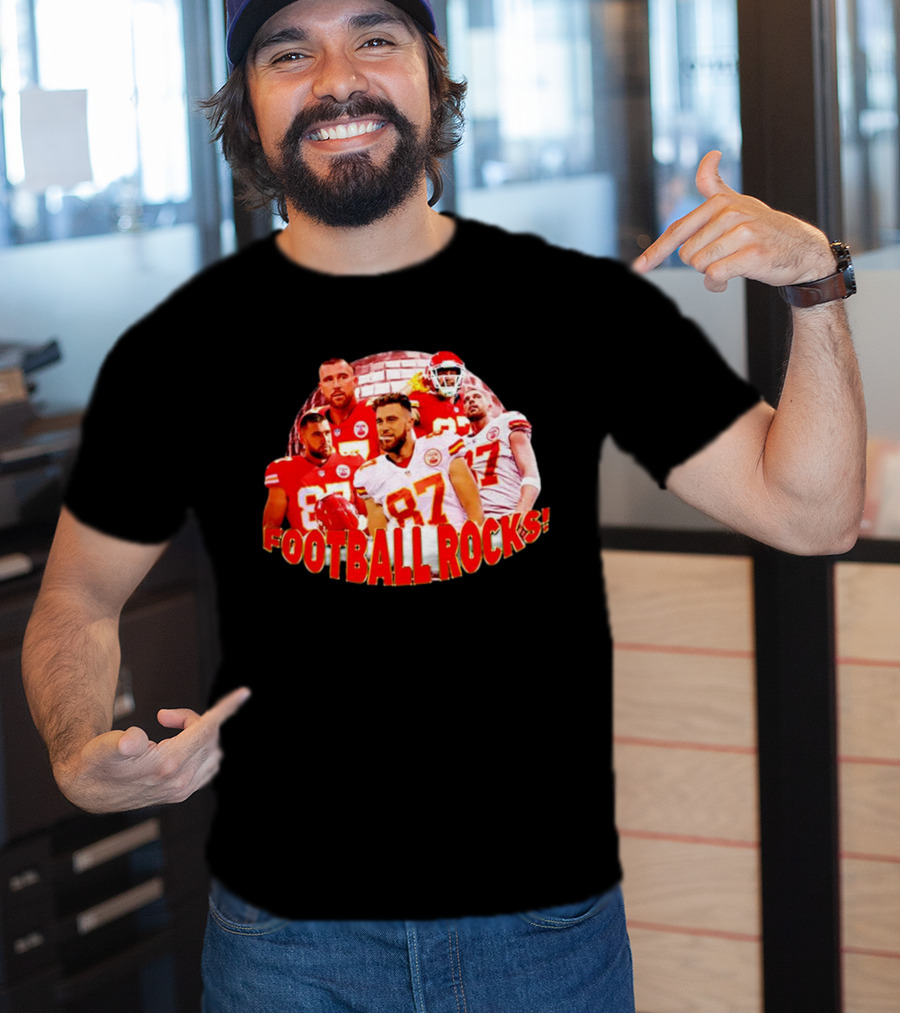 Travis Kelce Football Rocks KC Chiefs 87 T-Shirt