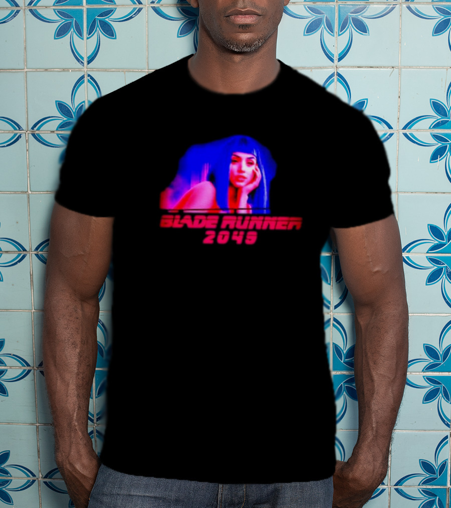 Blade Runner 2049 Neon Portrait Style With Futuristic Aesthetic T-Shirt