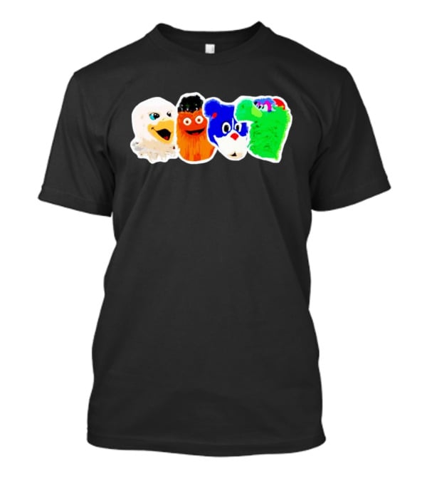 Philadelphia Eagles Flyers Phillies Phanatic Mascots T-Shirt