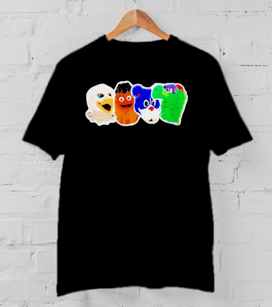 Philadelphia Eagles Flyers Phillies Phanatic Mascots T-Shirt