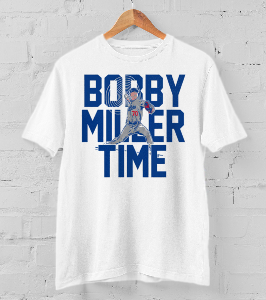 Bobby Miller Time Baseball Player Number 70 Dodgers Pitcher T-Shirt