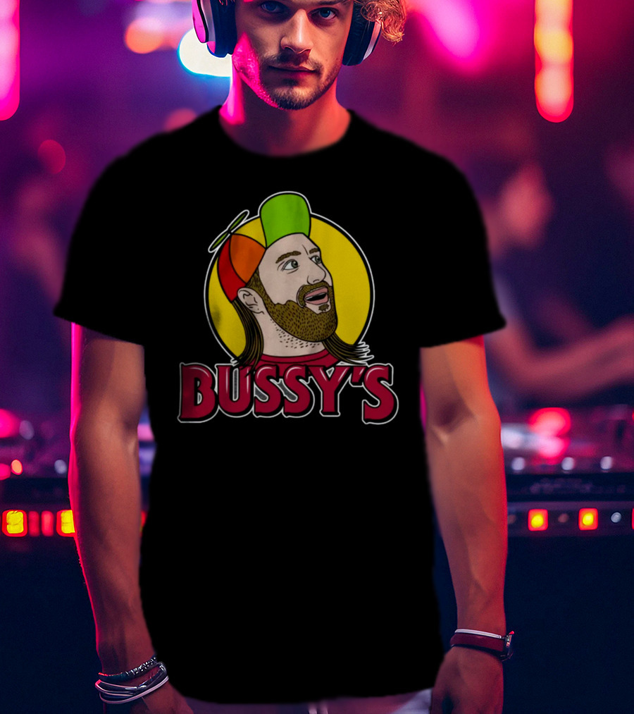 Bunker Branding Leigh Mcnasty Bussy's Retro Cartoon Hat T-Shirt