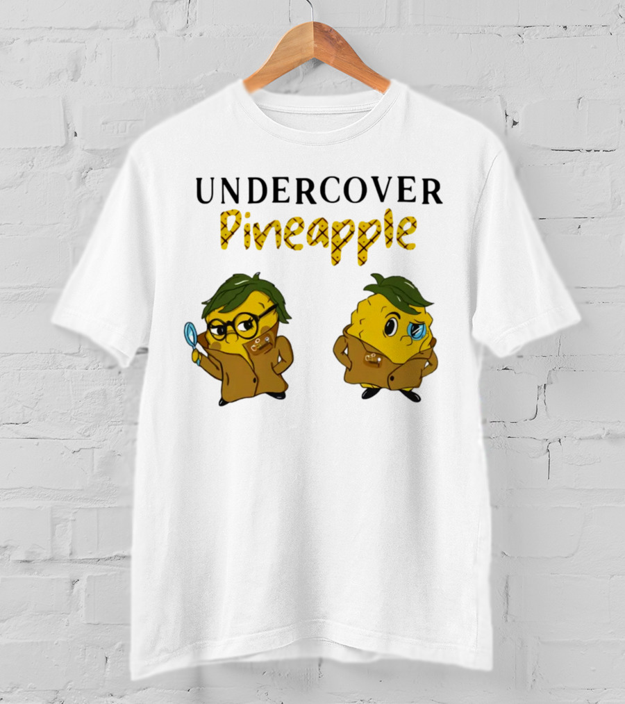 Crime Weekly Podcast Merch Undercover Pineapple Detective Characters Duo T-Shirt