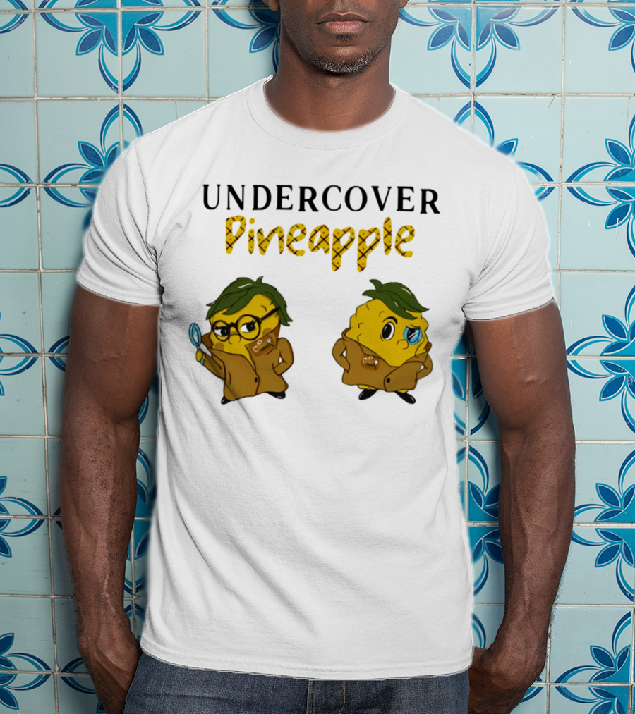 Crime Weekly Podcast Merch Undercover Pineapple Detective Characters Duo T-Shirt