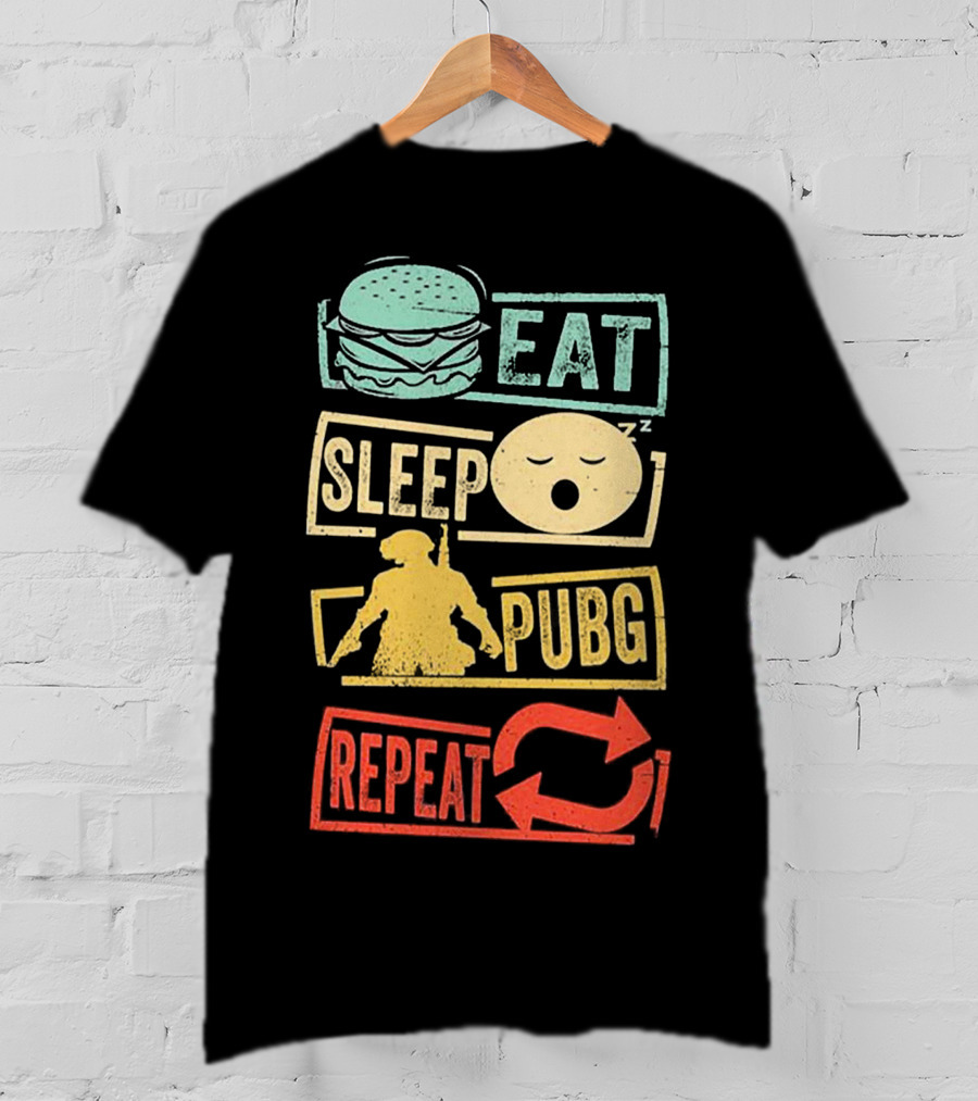 Eat Sleep PUBG Repeat Gaming Lifestyle Cycle T-Shirt